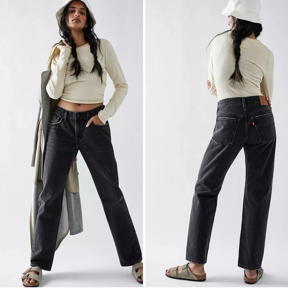 Levi’s Premium Middy Straight Jeans Black Women’s  26 x 31